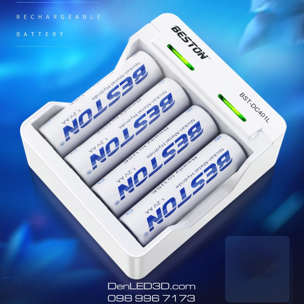 [Chính Hãng] Combo Pin Sạc BESTON AA 3000Mah Kèm Sạc C9009 Sạc Nhanh Tự Ngắt - BH 1 Đổi 1