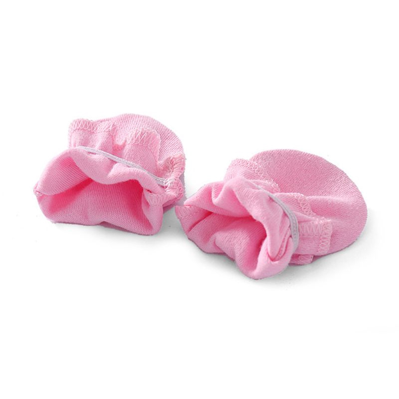 Găng tay+vớ cotton mềm mại chống trầy xước cho bé sơ sinh