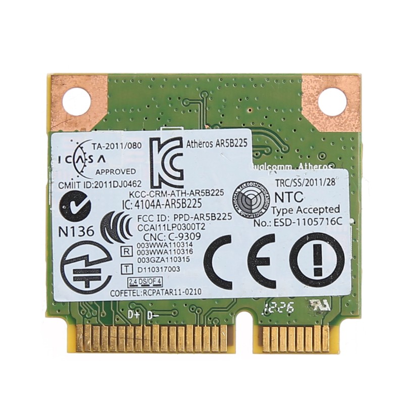 Card Mini Không Dây Bluetooth V4.0 Cho Atheros Ar5B225 Dell Dw1703