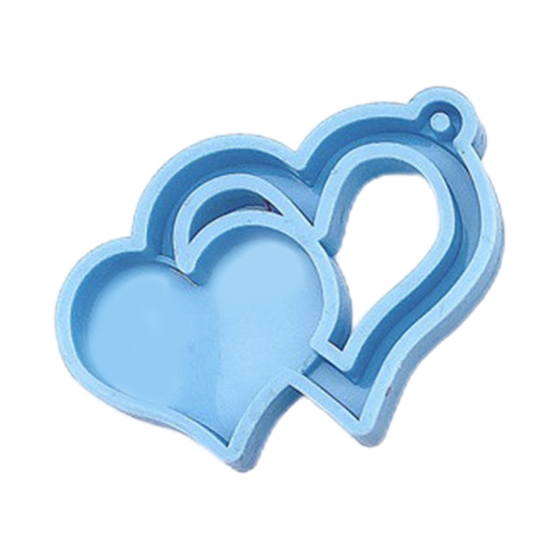 Khuôn Silicone Hình Trái Tim Làm Móc Khóa