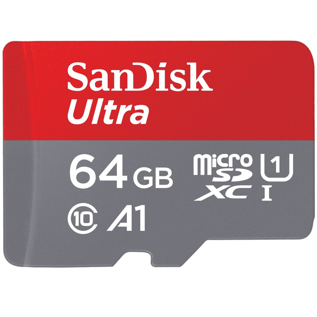 Thẻ nhớ SanDisk Ultra microSDXC 64GB, C10, A1, UHS-I, 100MB + Adapter