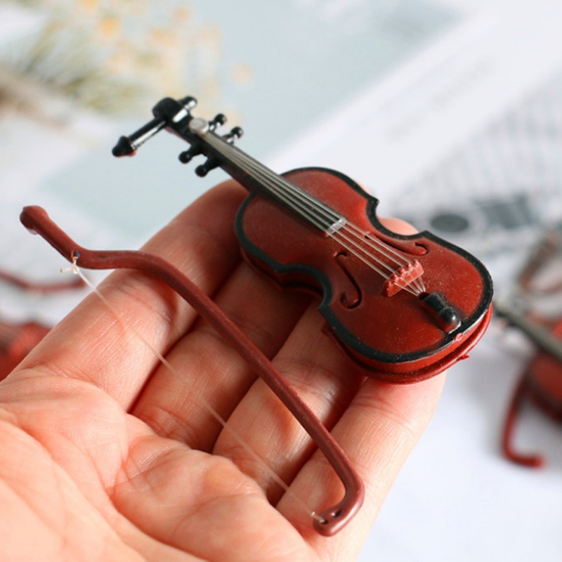 1 Đồ trang trí Đàn Violin Trang Trí Nhà Búp Bê