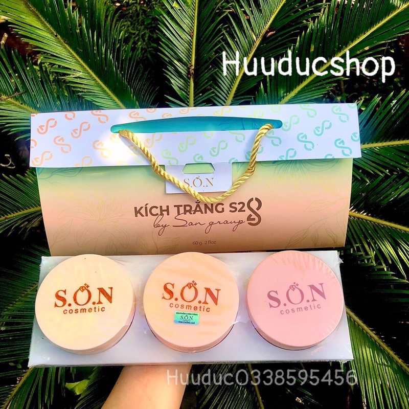 Combo Kem Body Kích Trắng Tam Sắc S2 Son Cosmetic  3 hủ Chính Hãng