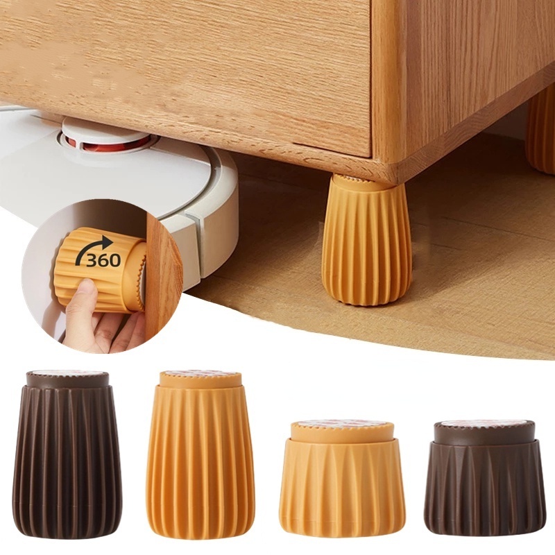 360° Phụ Kiện Cố Định Khung Cạnh Giường Cố Định / Tủ / Đồ Nội Thất Chống Rung Có Thể Điều Chỉnh Chiều Cao