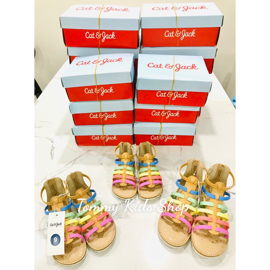 Sandal Cat & Jack cầu vồng cho bé gái