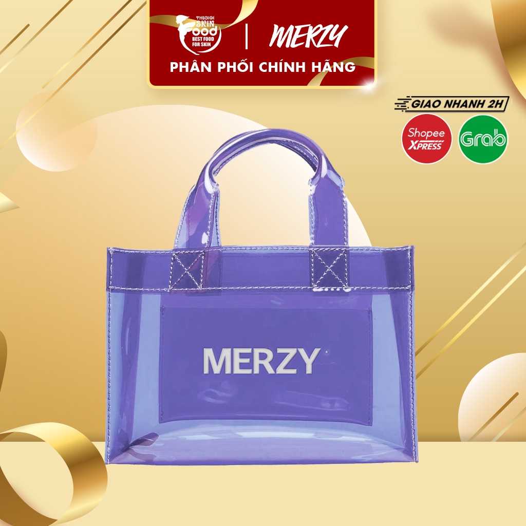 [HB GIFT] Túi Đựng Mỹ Phẩm Trong Suốt Chống Thấm Nước Merzy Soft Touch