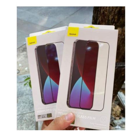 ☘️ Đã có Iphone 12/12 mini/12 pro max ☘️ Kính cường lực Chính hãng Baseus 0.23mm full màn cảm ứng siêu mướt vát chuẩn 3D
