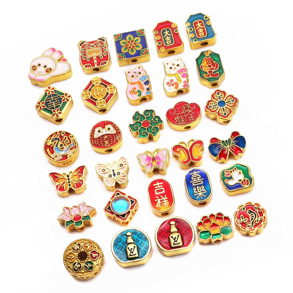 Vòng Tay May Mắn Bằng Đồng Thau Mạ Vàng Dễ Thương