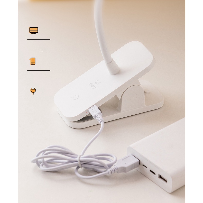 Uareliffe Desk Clip Lamp Soft Lighting Stepless Dimming Night Light