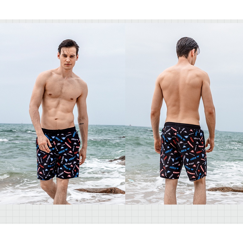 KAPPA Quần Short Đi Biển Ống Rộng Nhanh Khô Kiểu KAPPA Cá Tính Cho Nam