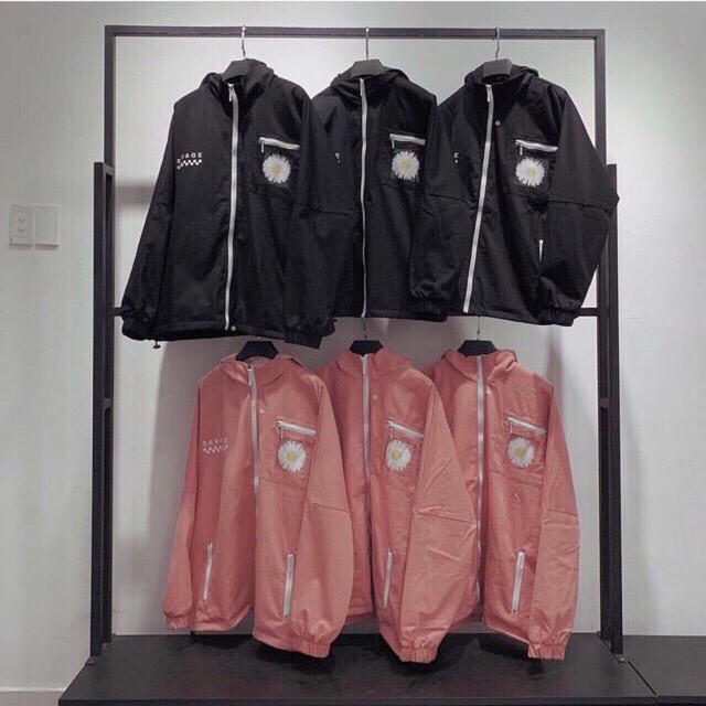 Áo khoác dù 123SHOP in hình hoa cúc SAVA dành cho nam cho nữ có mũ, jacket form rộng có 2 màu unisex ulzzang | BigBuy360 - bigbuy360.vn