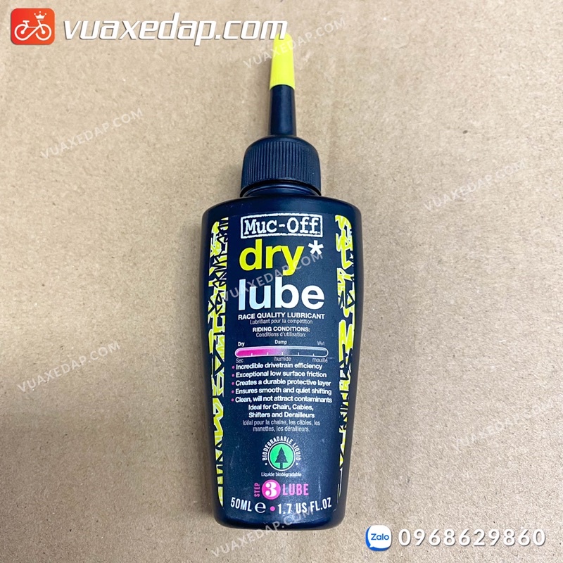 Nhớt Khô Xe Đạp MUC-OFF Dry Weather Lube dung tích 50ml, thích hợp thời tiết khô ráo
