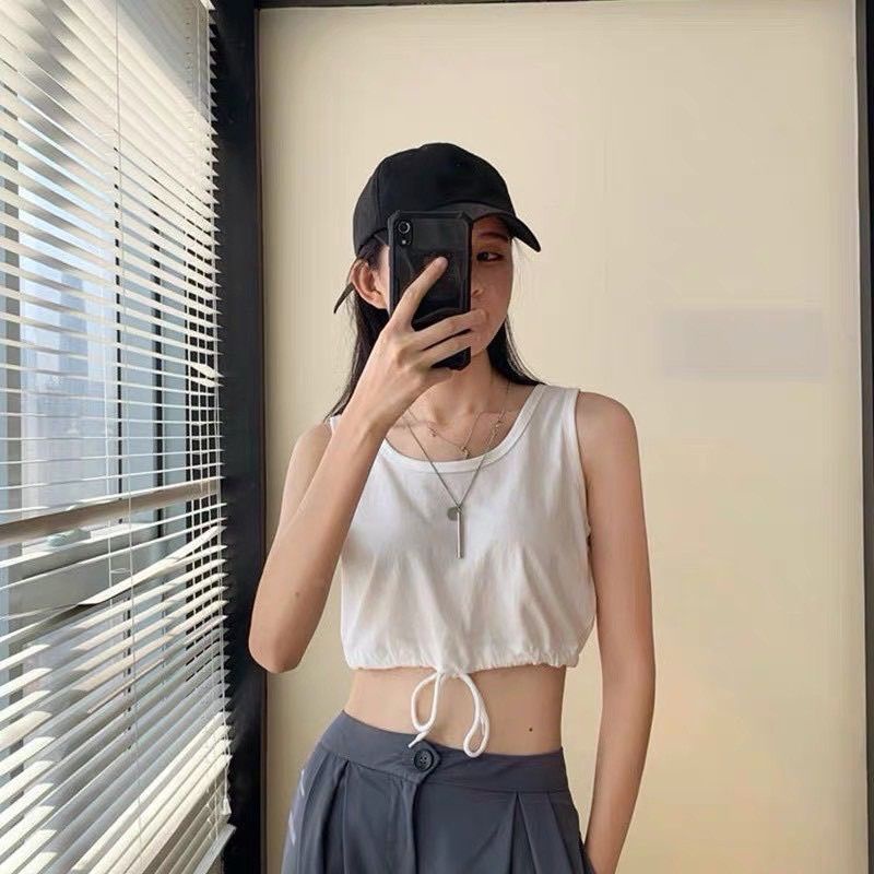 ÁO CROPTOP BA LỖ CỘT BỤNG CUTE