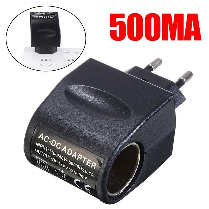 220V AC Socket to 12V DC Car Cigarette Lighter Charger Converter Adapter