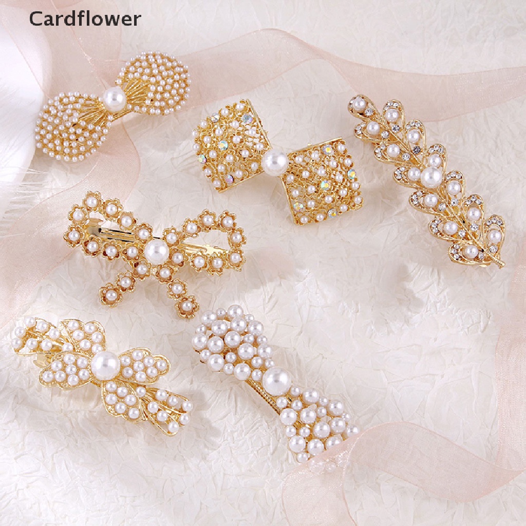 Kẹp Tóc Hình Nơ Đính Ngọc Trai Thời Trang Cho Nữ