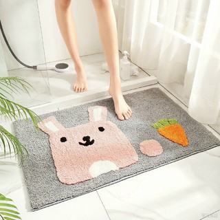 Thảm chùi chân lông mịn hình thú dễ thương