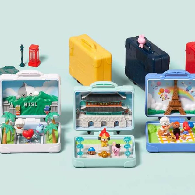 Vali du lịch BT21, BT21 World Tour Toy, hàng order