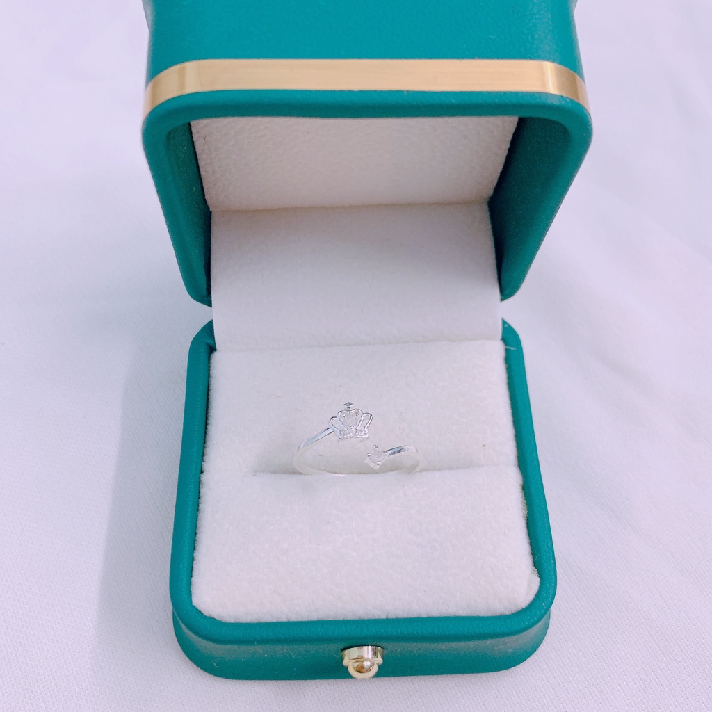 Nhẫn bạc thật, nhẫn nữ vương miện đính đá nhỏ xinh xắn - Kho sỉ bạc Nhất Linh