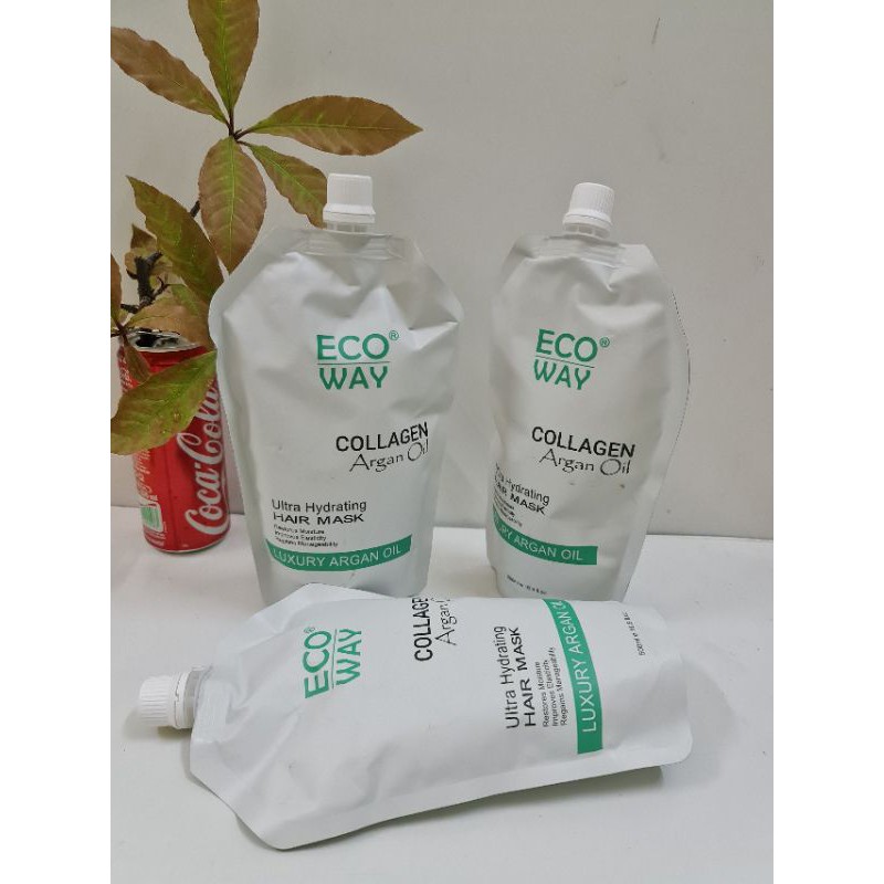 KEM HẤP - Ủ - XẢ PHỤC HỒI SIÊU MƯỢT COLLAGEN ECOWAY 500ML