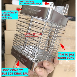 [HÀNG THƯƠNG HIỆU] Ống đựng đũa 100% inox 304 OĐ8 vuông đơn, hàng đặt xưởng inox chuẩn chống han rỉ