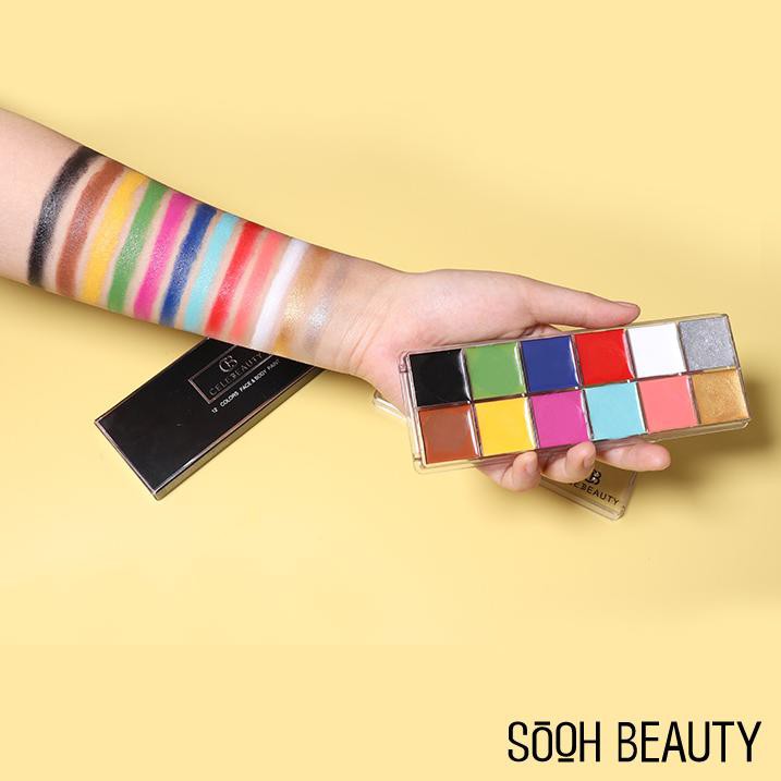 (hàng Mới Về) Bảng Màu Vẽ Cơ Thể 12 Màu Sắc Trang Điểm Dự Tiệc | BigBuy360 - bigbuy360.vn