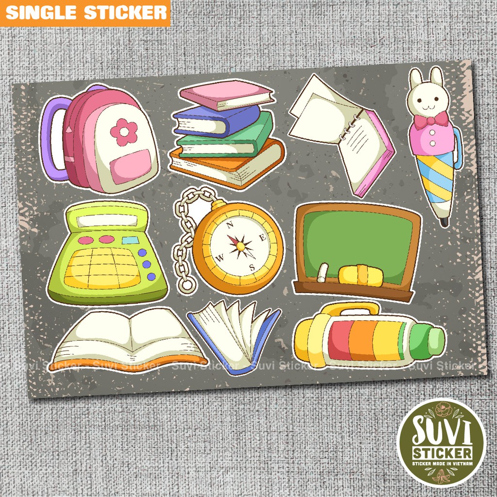 Single Sticker - Hình dán Đồ Dùng HT chống nước sticker dán laptop, điện thoại, đàn guitar, mũ bảo hiểm, vali. SG25