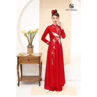 Áo dài gấm tơ 2tà