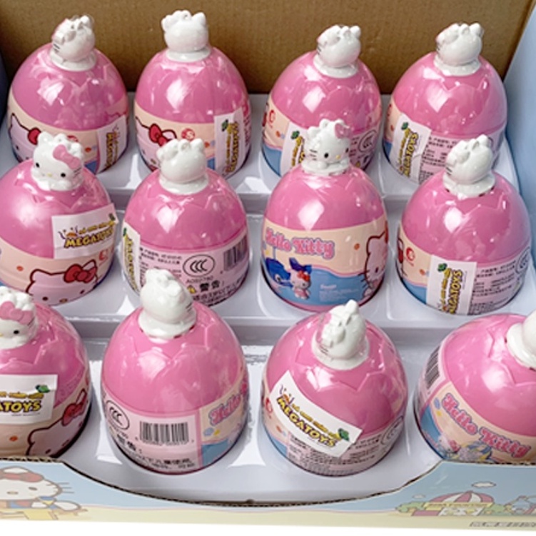 Trứng đồ chơi hello kitty màu hồng cho bé gái - được chọn trứng