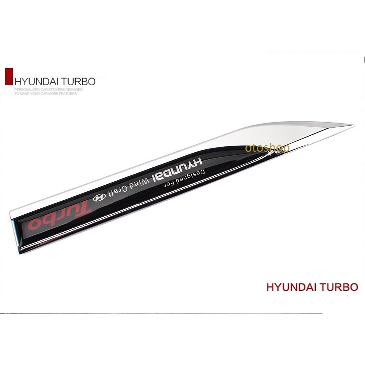 Bộ 2 mang cá chữ Hyundai Turbo trang trí xe