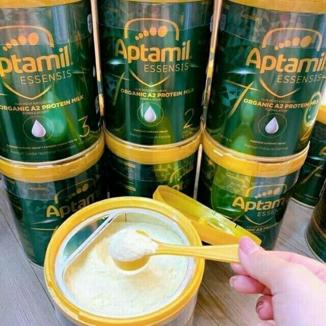 Sữa Aptamil Essensis organic Úc cho bé từ sơ sinh trở lên hộp 900g - Hàng Úc