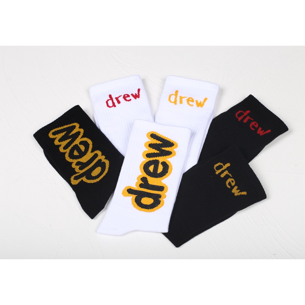 Tất cao cổ DREW HOUSE scribble TLS hai màu phong cách phối giày sneaker size 36-42