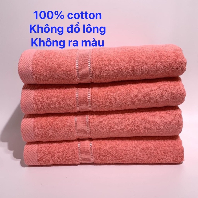 Khăn tắm cao cấp 70x140cm, với sợi bông cotton dày thấm hút tốt, không dổ lông, không ra màu