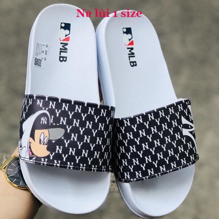 Dép unisex 𝐌𝐢𝐜𝐤𝐞𝐲 ❤️FREESHIP + Hộp❤️ dép mlb mickey quai ngang thể thao nữ in nhiều màu, mc để IP siêu bền, 𝐌𝐋𝐁-𝐌𝐢𝐜𝐤𝐞𝐲