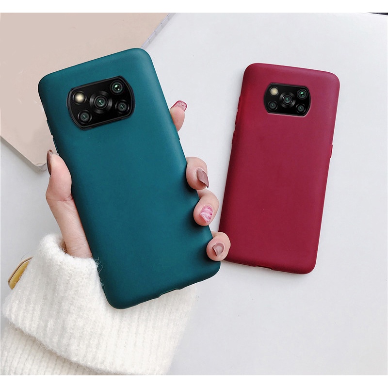 Ốp Điện Thoại TPU Mềm Mỏng Mặt Nhám Màu Kẹo Cho Xiaomi Poco X3 Pro X3 NFC