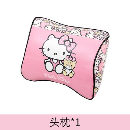 Vỏ Bọc Vô Lăng Xe Hơi Hình Mèo Hello Kitty Bằng Cao Su Tự Nhiên Thoáng Khí