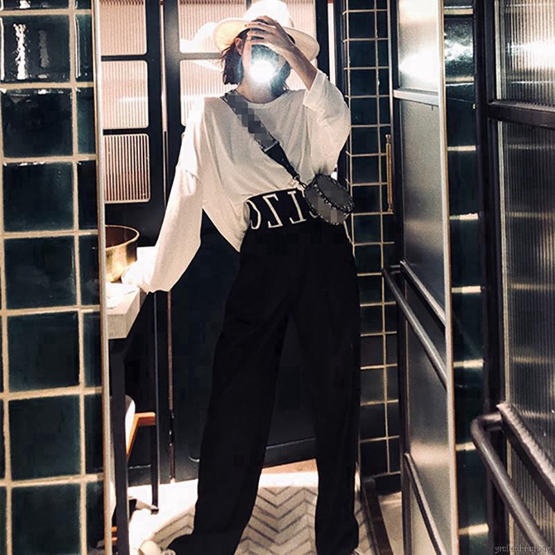 Quần ống rộng lưng thun cao màu trơn chất liệu co giãn thoải mái | BigBuy360 - bigbuy360.vn