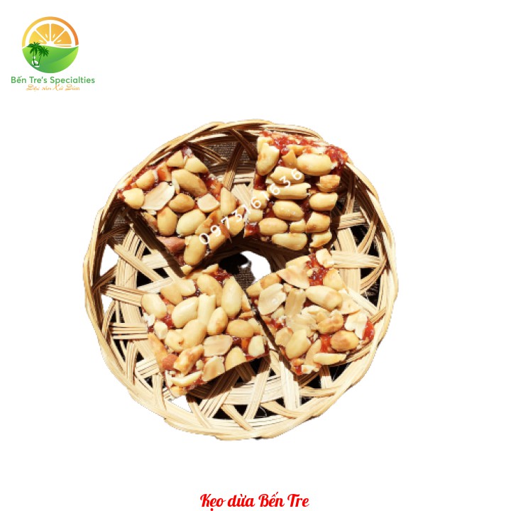 1Kg Kẹo chuối siêu đậu phộng bánh tráng/Bến Tre