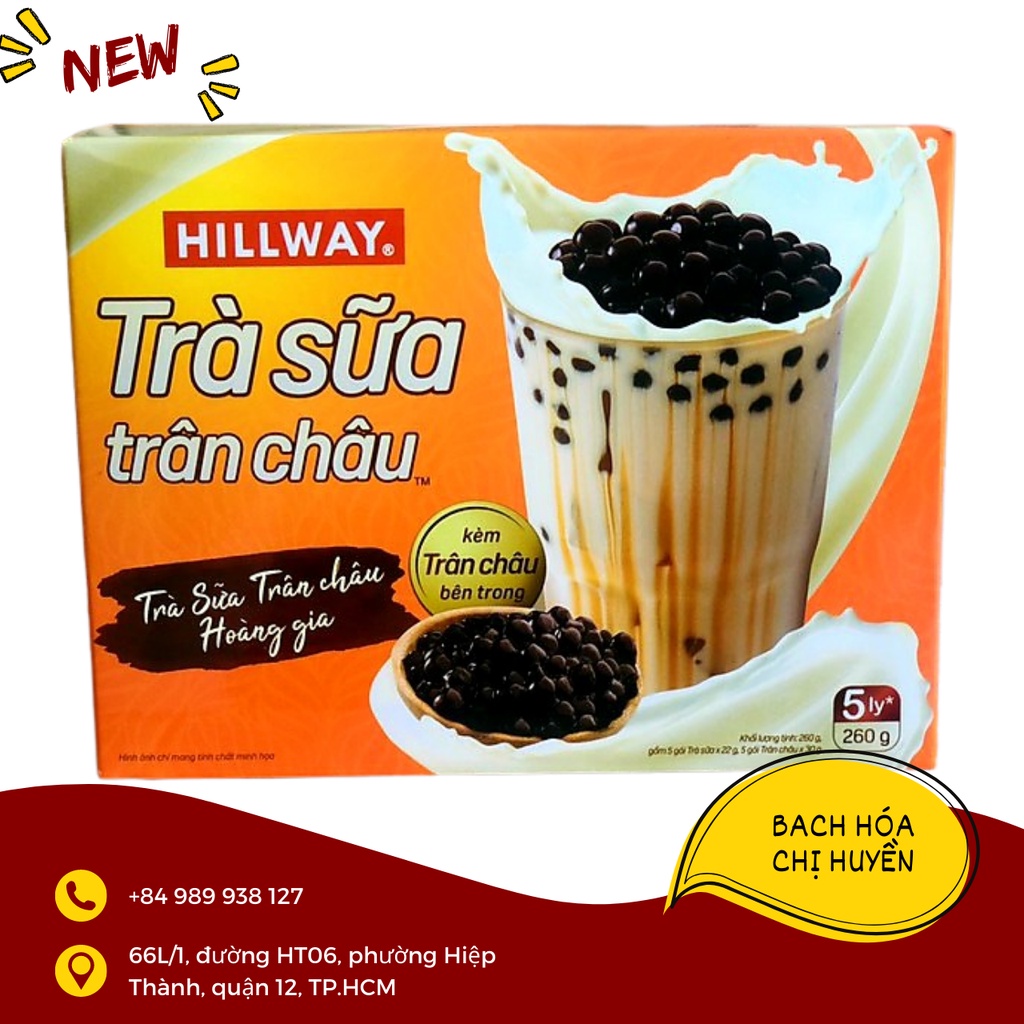 Trà sữa trân châu Hillway hộp 5 combo