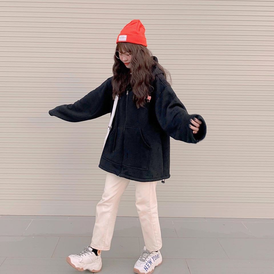Áo Khoác Nỉ Hoodie Unisex Form Rộng Khóa Kéo  Banawa Nam Nữ Mũ Rộng Chất Nỉ Dày Dặn Hình Shop Chụp Nhiều Màu | BigBuy360 - bigbuy360.vn