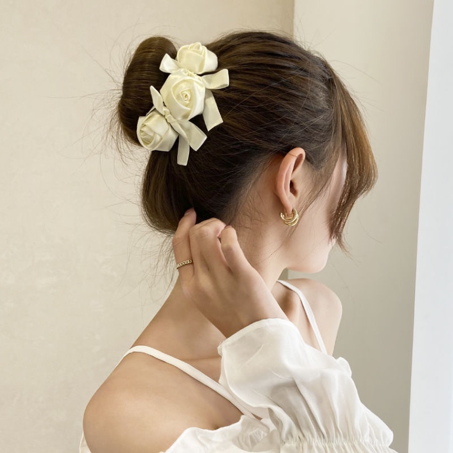 Kẹp Tóc Hình Hoa Hồng Thanh Lịch Cho Nữ