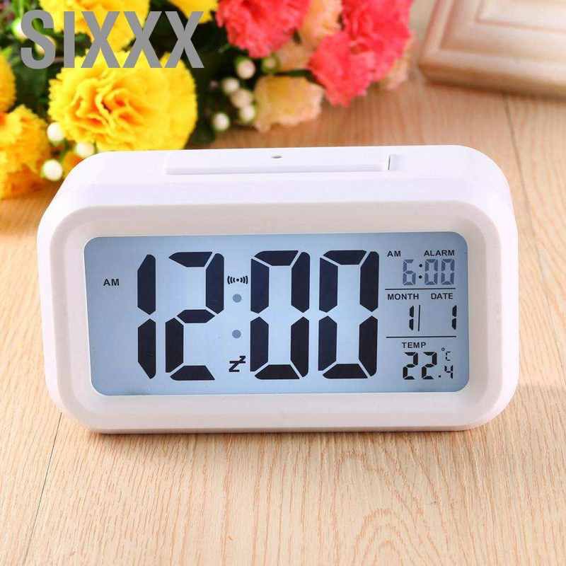 Đồng Hồ Báo Thức Điện Tử Để Bàn Có Đèn Led Và Hiển Thị Nhiệt Độ