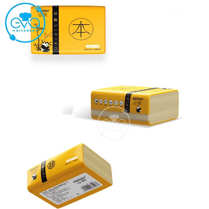 Combo 20 Gói Giấy Ăn Gấu Trúc Dai Mịn Sipiao Gói 300 Tờ