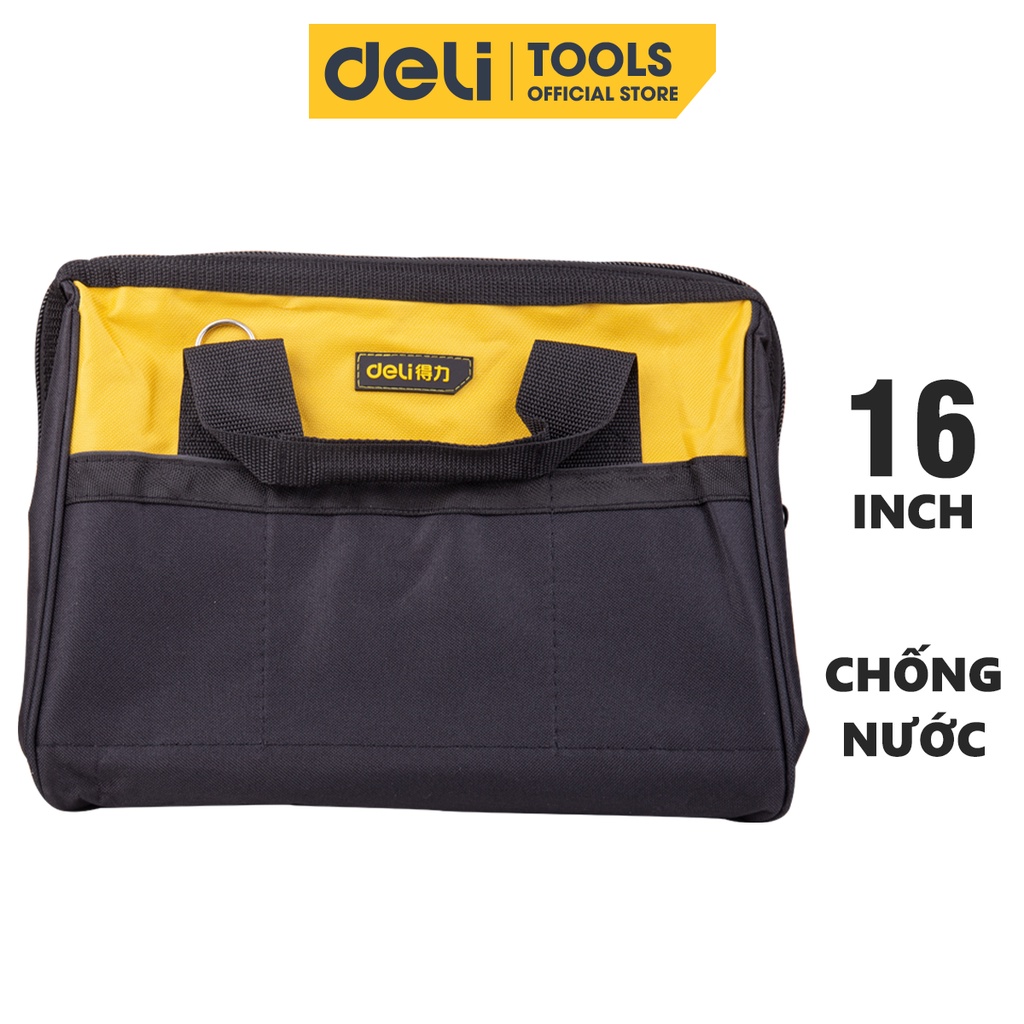 Túi Đựng Đồ Nghề 16 Inch Deli Cao Cấp Chính Hãng - Chất Liệu Chống Thấm Nước, Nhiều Ngăn Tiện Dụng - DL-P2