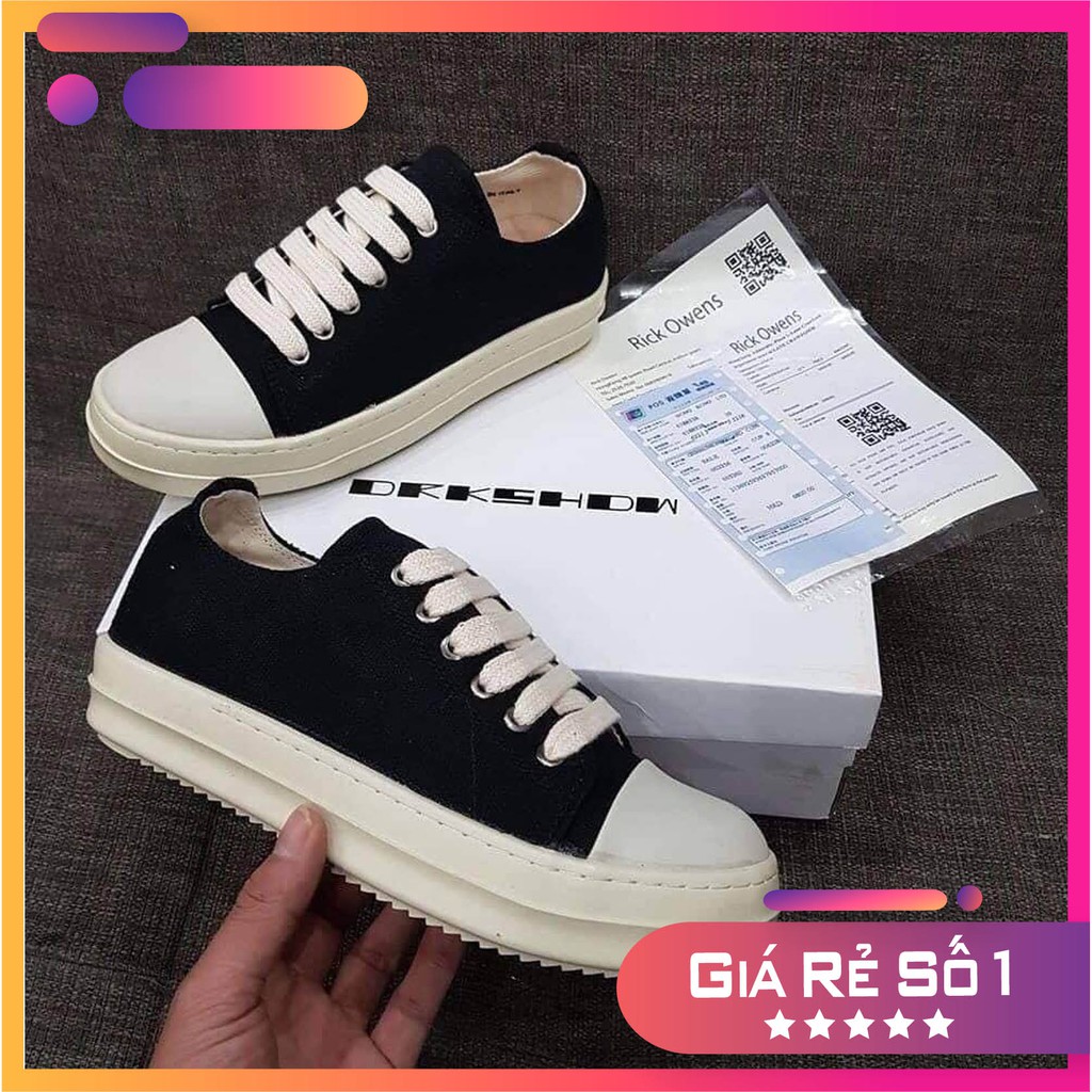 ( XẢ HÀNG) Giày Rick Owens Cổ Thấp Đế Thơm Vani Cực HOT 2021