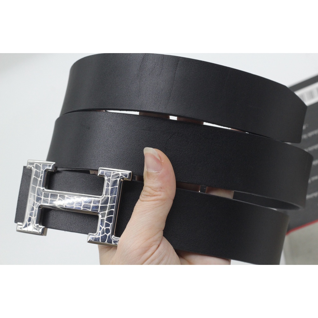 Thắt Lưng Dây Nịt Nam Da Bò Vachetta Nhập Khẩu Cao Cấp Nguyên Tấm Siêu Mềm Kèm Khóa Xịn Chữ H Không Gỉ, BH 12 Tháng