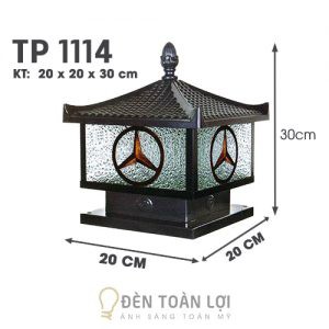 Đèn Trụ Cổng: Mẫu đèn trụ cổng Mã TP 1114 hiện đại cho sân vườn biệt thự