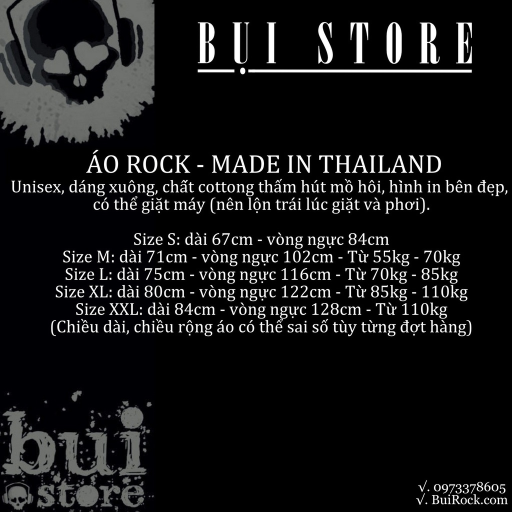 METALLICA đủ size S, M, L, XL, XXL Áo Rock band tee rock phông