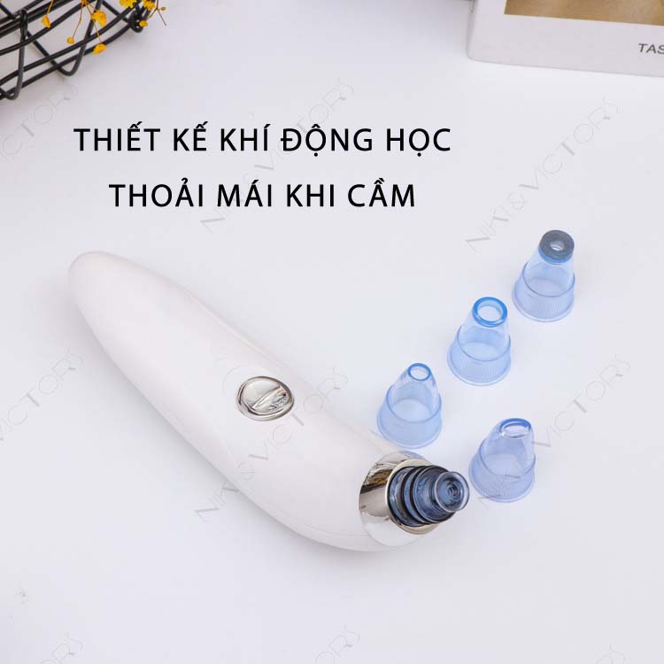 Máy Hút Mụn Đa Năng Mini Cầm Tay Cao Cấp 2 Chế Độ Với 4 Đầu Hút - Hút Sạch Mụn Cám, Mụn Đầu Đen Làm Sạch Lỗ Chân Lông