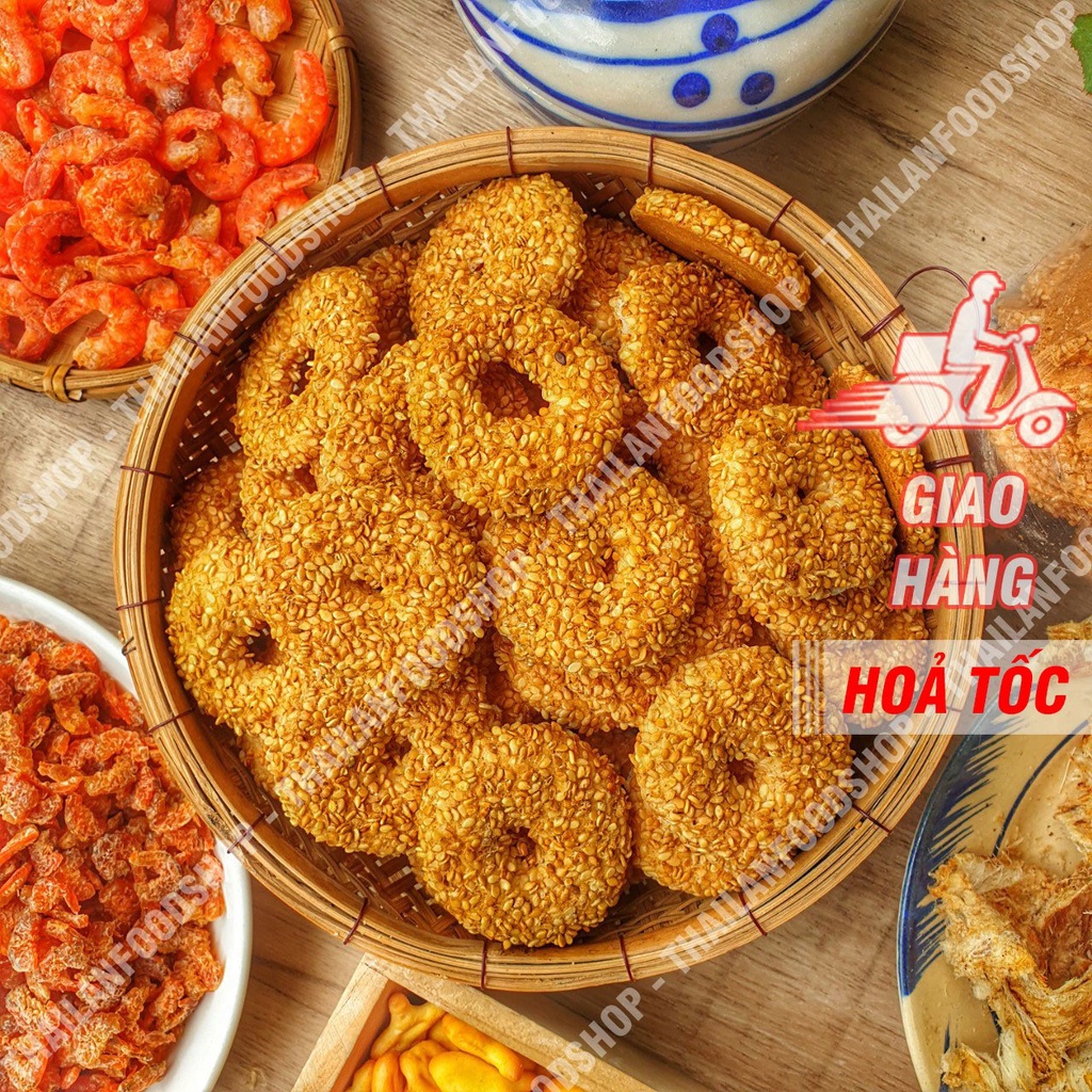 Bánh Vòng Mè Lon 200Gram (Bánh Quy Mè)