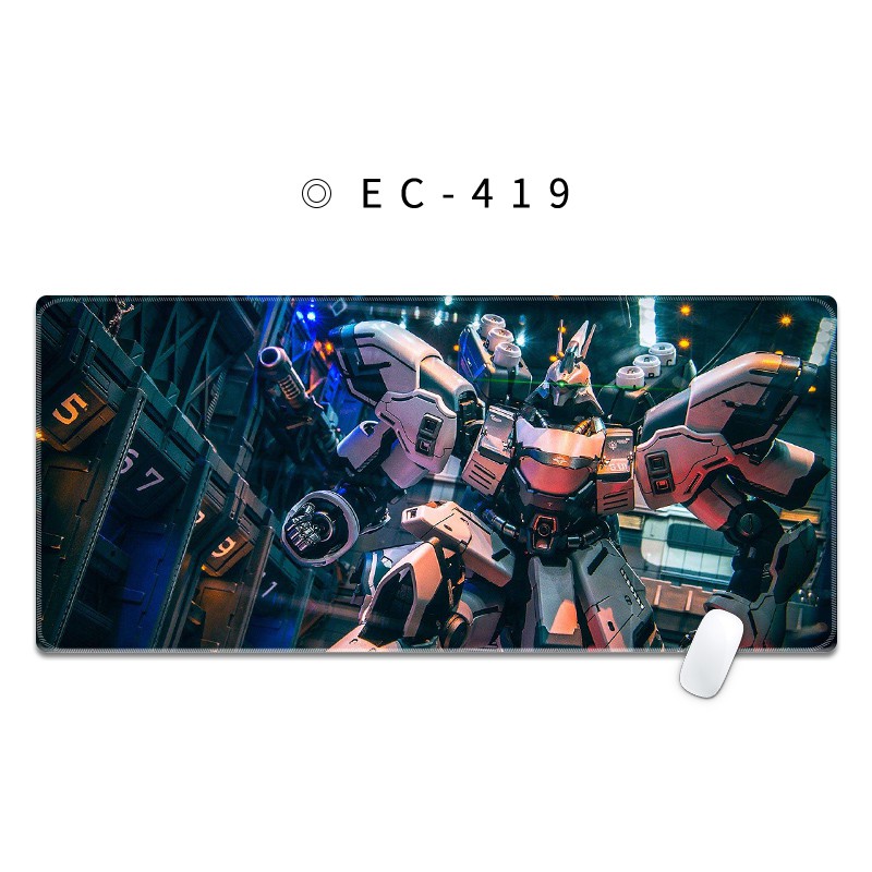 ♜☸♨Gundam/Gundam Mouse Pad Gundam RX-78-2 Mobile Suit Oversized Keyboard Pad GUNDAM Blue and White Battle Damaged Table Mat Boy Locking Home Office Thickening Game Cool Computer Pad